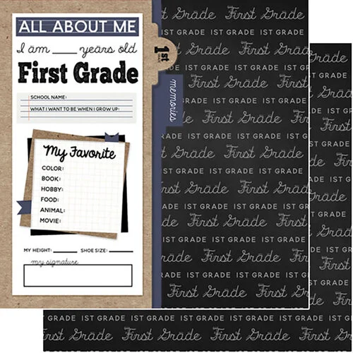 Scrapbook Customs - 12 x 12 Complete Kit - All About Me School Years Kit - 1