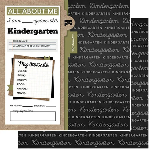 Scrapbook Customs - 12 x 12 Complete Kit - All About Me School Years Kit - 1