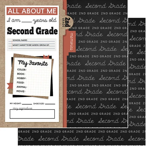 Scrapbook Customs - 12 x 12 Complete Kit - All About Me School Years Kit - 1