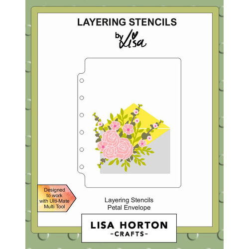Lisa Horton Crafts - Layering Stencils - Petal Envelope 1 Lisa Horton Crafts - Layering Stencils - Petal Envelope