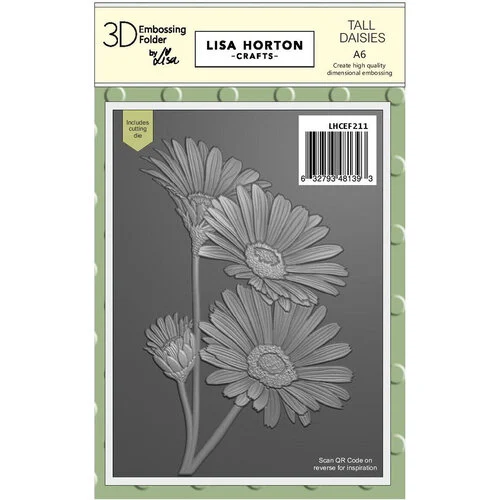 Lisa Horton Crafts - 3D Embossing Folder with Coordinating Dies - Tall Daisies 1 Lisa Horton Crafts - 3D Embossing Folder with Coordinating Dies - Tall Daisies