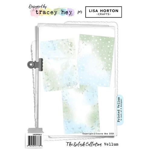 Lisa Horton Crafts - The Splash Collection - Paper Pack - Printed Vellum - 12 Sheets 1 Lisa Horton Crafts - The Splash Collection - Paper Pack - Printed Vellum - 12 Sheets