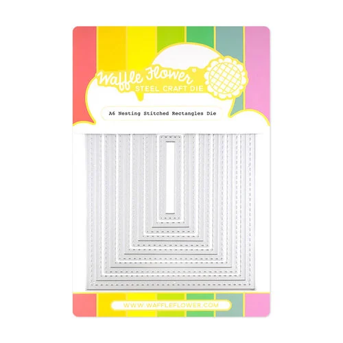 Waffle Flower Crafts - Craft Dies - Stitched Rectangles - A6 1 Waffle Flower Crafts - Craft Dies - Stitched Rectangles - A6