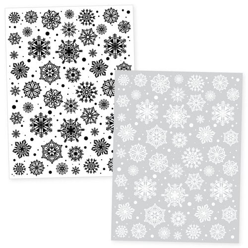 Scrapbook.com - Snowflakes - Rub-On Transfers - Black and White - 6x8 - 2 Sheets 1 Scrapbook.com - Snowflakes - Rub-On Transfers - Black and White - 6x8 - 2 Sheets