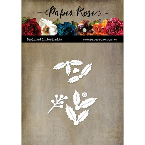 Paper Rose - Christmas Time Collection - Dies - Holly Builder