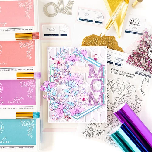 Pinkfresh Studio - Layering Stencils - Beautiful Day