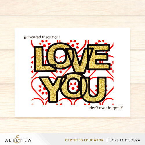 Altenew - Dies - Outlined Love You 3 Altenew - Dies - Outlined Love You