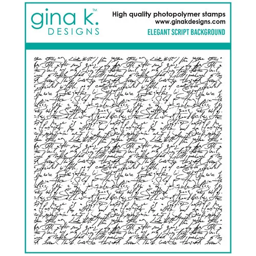 Gina K Designs - Clear Photopolymer Stamps - Elegant Script Background 1 Gina K Designs - Clear Photopolymer Stamps - Elegant Script Background