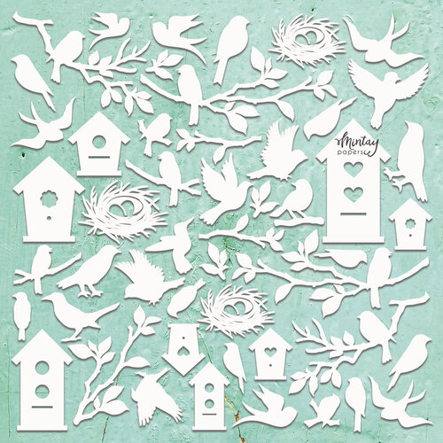 Mintay Papers - Embellishments - Chippies - Birds 1 Mintay Papers - Embellishments - Chippies - Birds