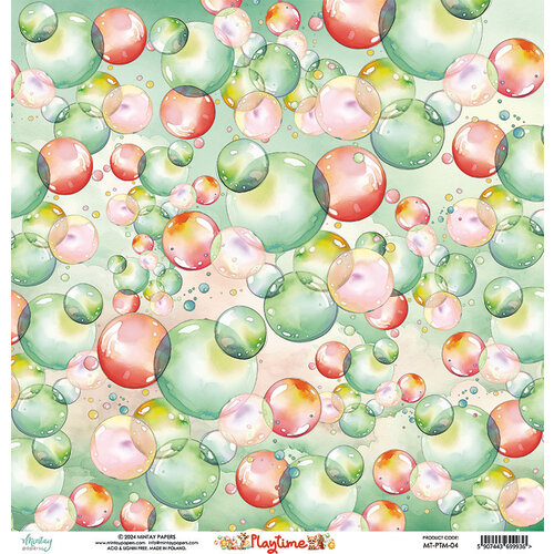 Mintay Papers - Playtime Collection - 12 x 12 Double Sided Paper - Sheet 04