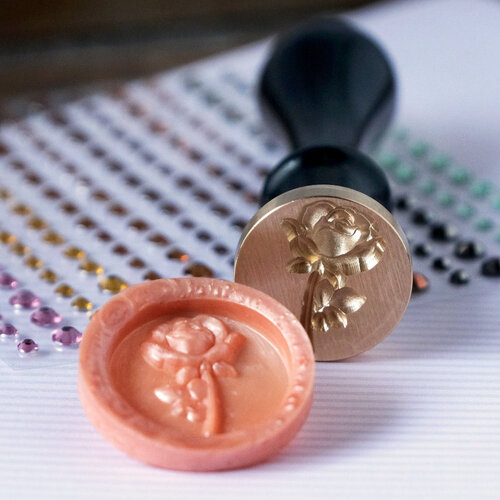 Honey Bee Stamps - Bee Creative - Wax Stamper - Rose Stem