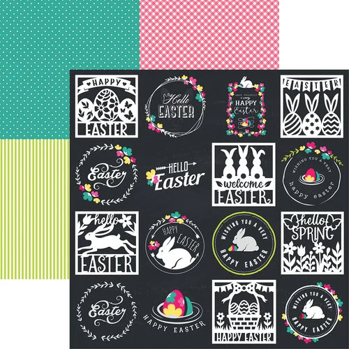 Reminisce - Easter Bloom Collection - 12 x 12 Double Sided Paper - Hello Easter