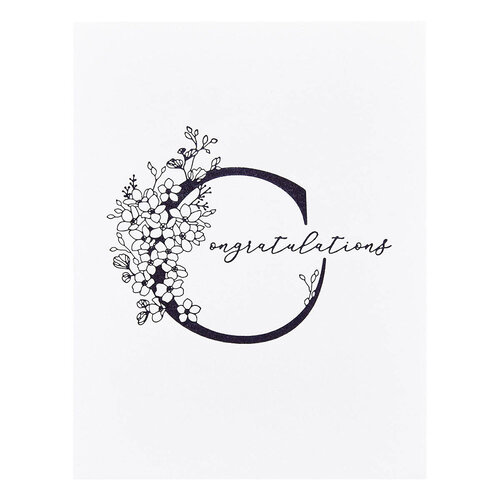 Spellbinders - Every Occasion Floral Alphabet Collection - Press Plate - C