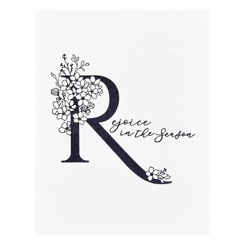 Spellbinders - Every Occasion Floral Alphabet Collection - Press Plate - R 4 Spellbinders - Every Occasion Floral Alphabet Collection - Press Plate - R
