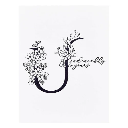 Spellbinders - Every Occasion Floral Alphabet Collection - Press Plate - U 4 Spellbinders - Every Occasion Floral Alphabet Collection - Press Plate - U