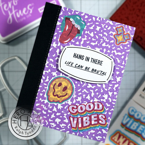 Hero Arts - Ralph Tyndall - Clings - Repositionable Rubber Stamps - Composition Notebook Pattern 5 Hero Arts - Ralph Tyndall - Clings - Repositionable Rubber Stamps - Composition Notebook Pattern