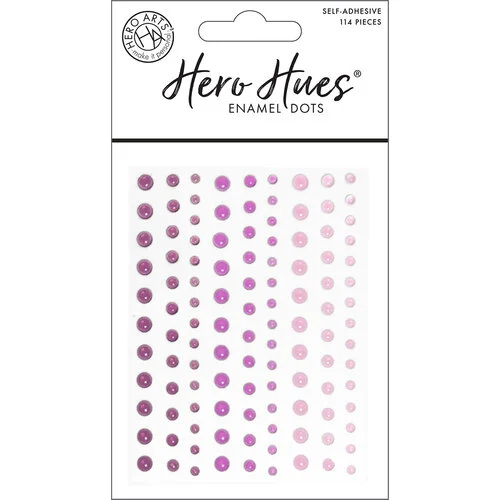 Hero Arts - Hero Hues - Self Adhesive Enamel Dots - Translucent Pinks