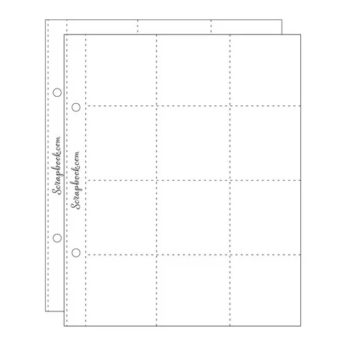 Scrapbook.com - 6x8 Page Protectors - Twelve 2x2 Square Pockets - 20 Pack 1 Scrapbook.com - 6x8 Page Protectors - Twelve 2x2 Square Pockets - 20 Pack