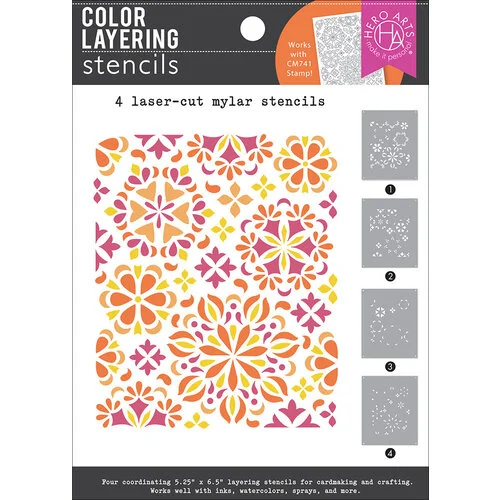 Hero Arts - Stencils - Mandala Flower Pattern 1 Hero Arts - Stencils - Mandala Flower Pattern
