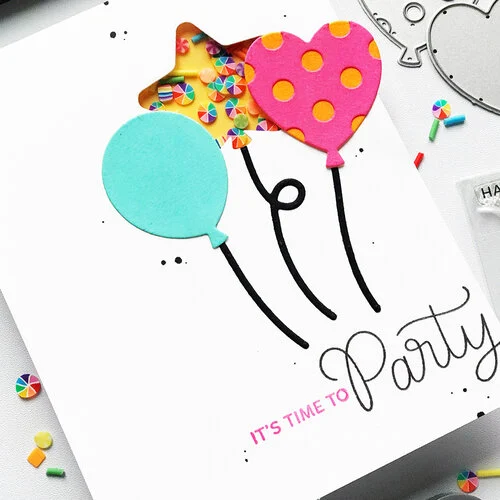 Pretty Pink Posh - Clear Photopolymer Stamps - Party Time 2 Pretty Pink Posh - Clear Photopolymer Stamps - Party Time