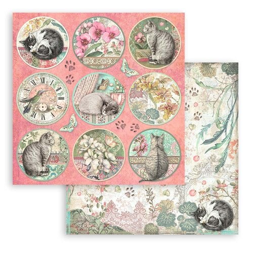Stamperia - Orchids And Cats Collection - 12 x 12 Paper Pad