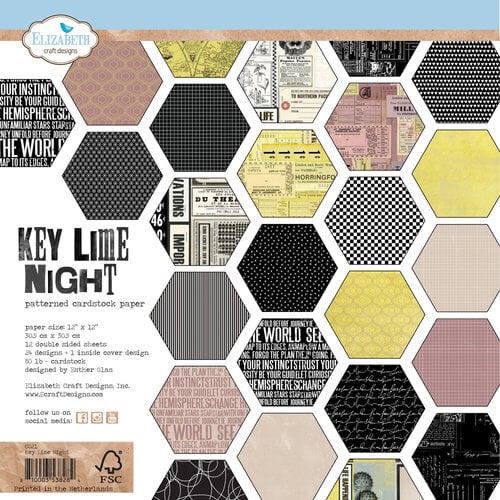 Elizabeth Craft Designs - 12 x 12 Paper Pack - Key Lime Night 1 Elizabeth Craft Designs - 12 x 12 Paper Pack - Key Lime Night