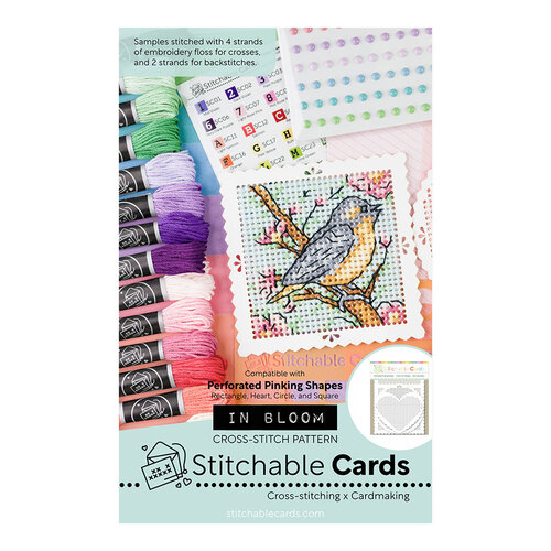 Waffle Flower Crafts - Stitchable Card Collection - Cross Stitch Pattern - In Bloom 1 Waffle Flower Crafts - Stitchable Card Collection - Cross Stitch Pattern - In Bloom