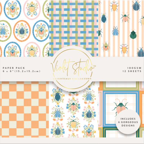 Violet Studio - 6 x 6 Paper Pad - Love Bug 1 Violet Studio - 6 x 6 Paper Pad - Love Bug