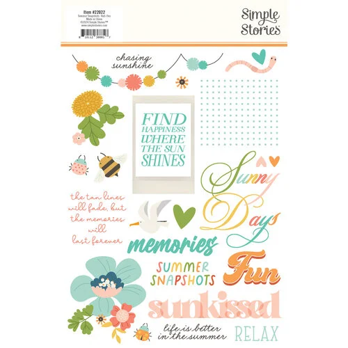 Simple Stories - Summer Snapshots Collection - Rub Ons 2 Simple Stories - Summer Snapshots Collection - Rub Ons