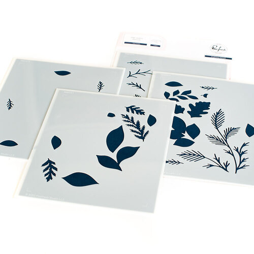 Pinkfresh Studio - Layering Stencils - Fall Foliage 1 Pinkfresh Studio - Layering Stencils - Fall Foliage