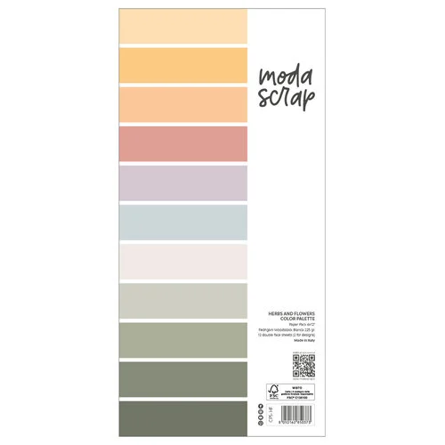 ModaScrap - 6 X 12 Paper Pack - Herbs And Flowers Color Palette 1 ModaScrap - 6 X 12 Paper Pack - Herbs And Flowers Color Palette