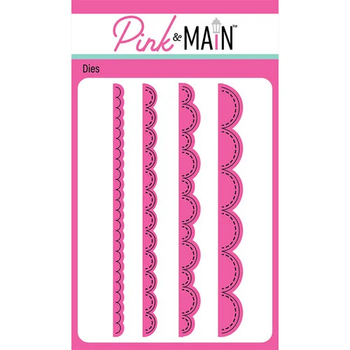 Pink and Main - Dies - Fun Scallop Border 1 Pink and Main - Dies - Fun Scallop Border