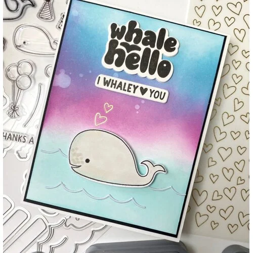 Scrapbook.com - Coordinating Die Set - Whale Hello