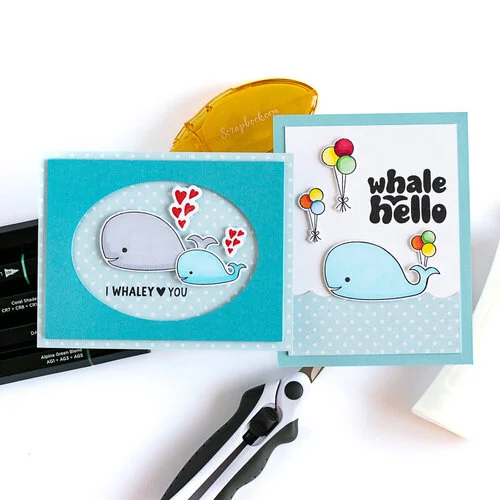 Scrapbook.com - Coordinating Die Set - Whale Hello
