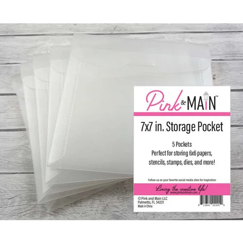 Pink and Main - 7 x 7 Storage Pocket 1 Pink and Main - 7 x 7 Storage Pocket