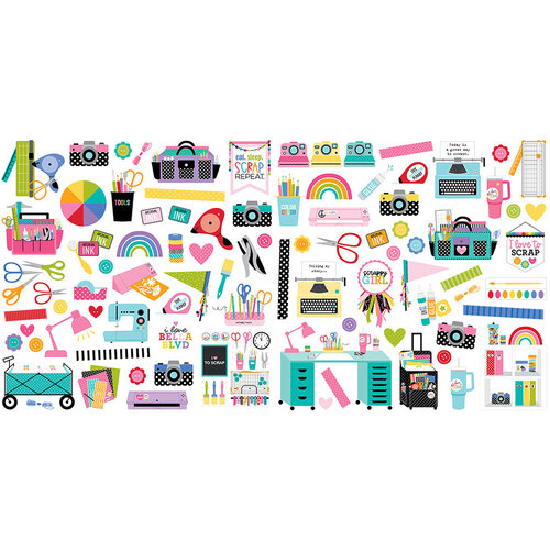 Bella Blvd - Let's Scrapbook! Collection - Ephemera - Icons