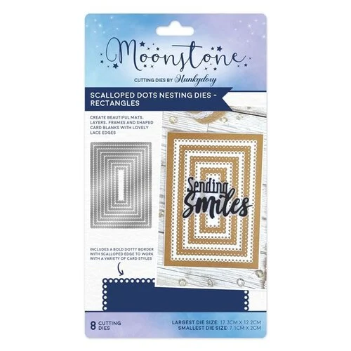 Hunkydory - Moonstone Dies - Scalloped Dots Nesting - Rectangles 1 Hunkydory - Moonstone Dies - Scalloped Dots Nesting - Rectangles