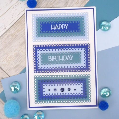 Hunkydory - Moonstone Dies - Scalloped Dots Nesting - Rectangles 3 Hunkydory - Moonstone Dies - Scalloped Dots Nesting - Rectangles