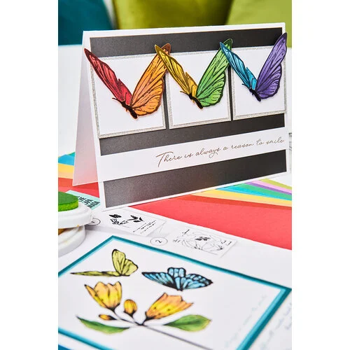 Sizzix - Stacey Park - Clear Stamps and Stencils Set - Cosmopolitan - Farfallina 10 Sizzix - Stacey Park - Clear Stamps and Stencils Set - Cosmopolitan - Farfallina