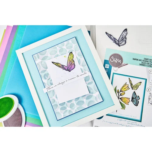 Sizzix - Stacey Park - Clear Stamps and Stencils Set - Cosmopolitan - Farfallina 12 Sizzix - Stacey Park - Clear Stamps and Stencils Set - Cosmopolitan - Farfallina