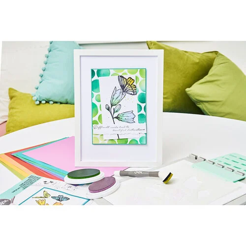 Sizzix - Stacey Park - Clear Stamps and Stencils Set - Cosmopolitan - Farfallina 2 Sizzix - Stacey Park - Clear Stamps and Stencils Set - Cosmopolitan - Farfallina