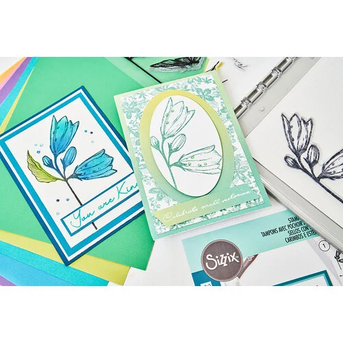Sizzix - Stacey Park - Clear Stamps and Stencils Set - Cosmopolitan - Farfallina 9 Sizzix - Stacey Park - Clear Stamps and Stencils Set - Cosmopolitan - Farfallina