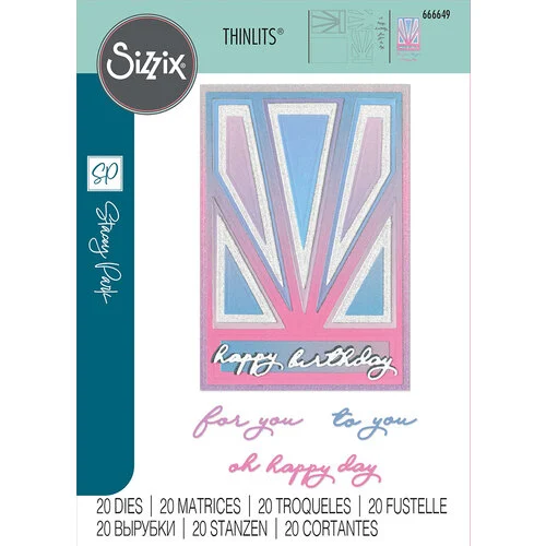 Sizzix - Stacey Park - Thinlits Dies - Cosmopolitan - Refined Rays 1 Sizzix - Stacey Park - Thinlits Dies - Cosmopolitan - Refined Rays