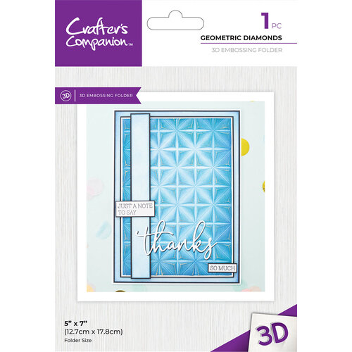 Crafter's Companion - 3D Embossing Folder - Geometric Diamonds