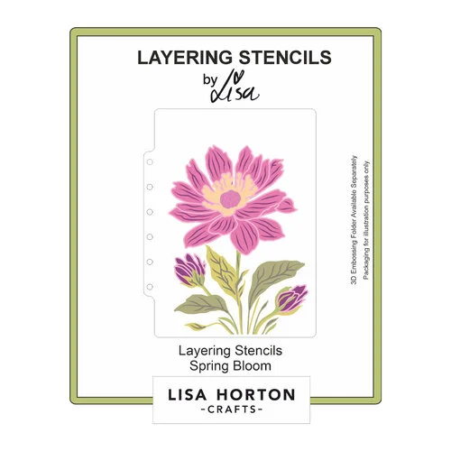 Lisa Horton Crafts - Layering Stencils - Spring Blooms 1 Lisa Horton Crafts - Layering Stencils - Spring Blooms