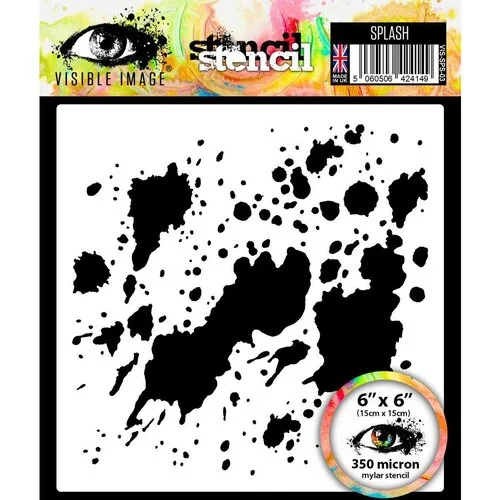 Visible Image - 6 x 6 Stencil - Splash 1 Visible Image - 6 x 6 Stencil - Splash