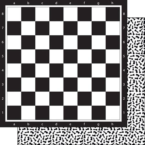 Scrapbook Customs - 12 x 12 Double Sided Paper - Chess 1 Scrapbook Customs - 12 x 12 Double Sided Paper - Chess