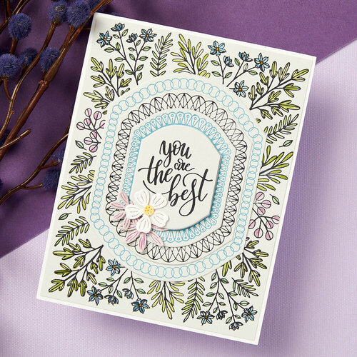 Spellbinders - BetterPress Collection - Press Plates - Mirrored Arch - Nested Sprigs 5 Spellbinders - BetterPress Collection - Press Plates - Mirrored Arch - Nested Sprigs