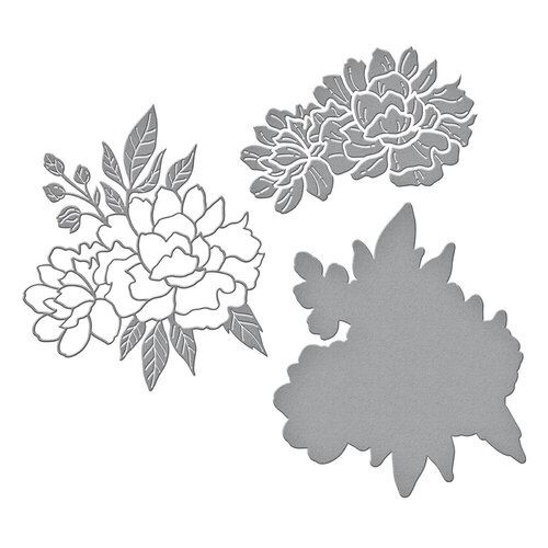 Spellbinders - Etched Dies - Let's Celebrate - Peony Celebration