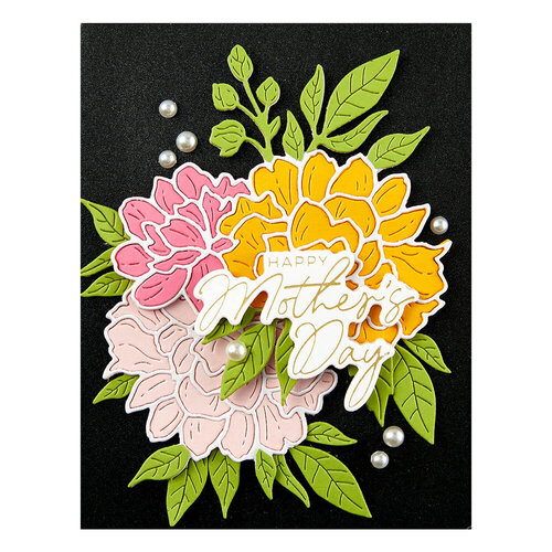 Spellbinders - Etched Dies - Let's Celebrate - Peony Celebration